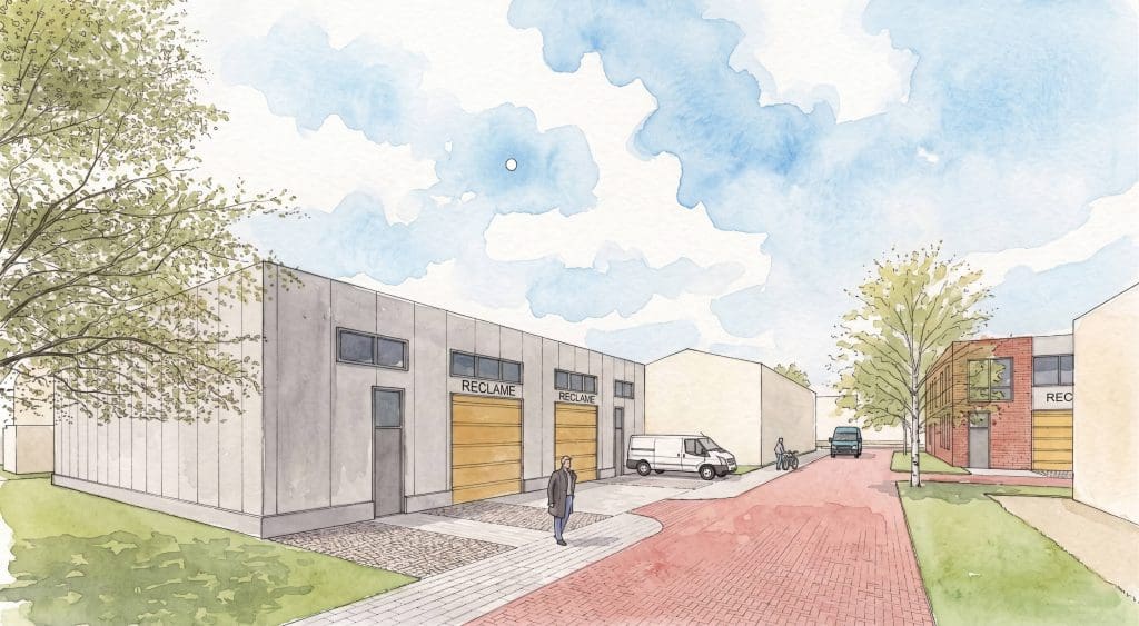 Type H, royale bedrijfsruimte met entresol voor opslag